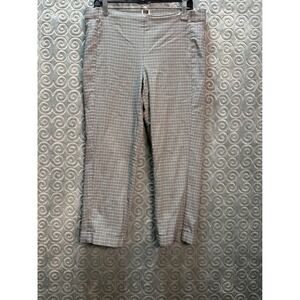 Anne Klein Women's‎ Plaid Ankle Pants Cropped Career Casual Trousers **READ**